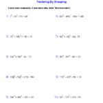 May Sheets Factoring By Grouping Worksheet Math Aids Epidemic