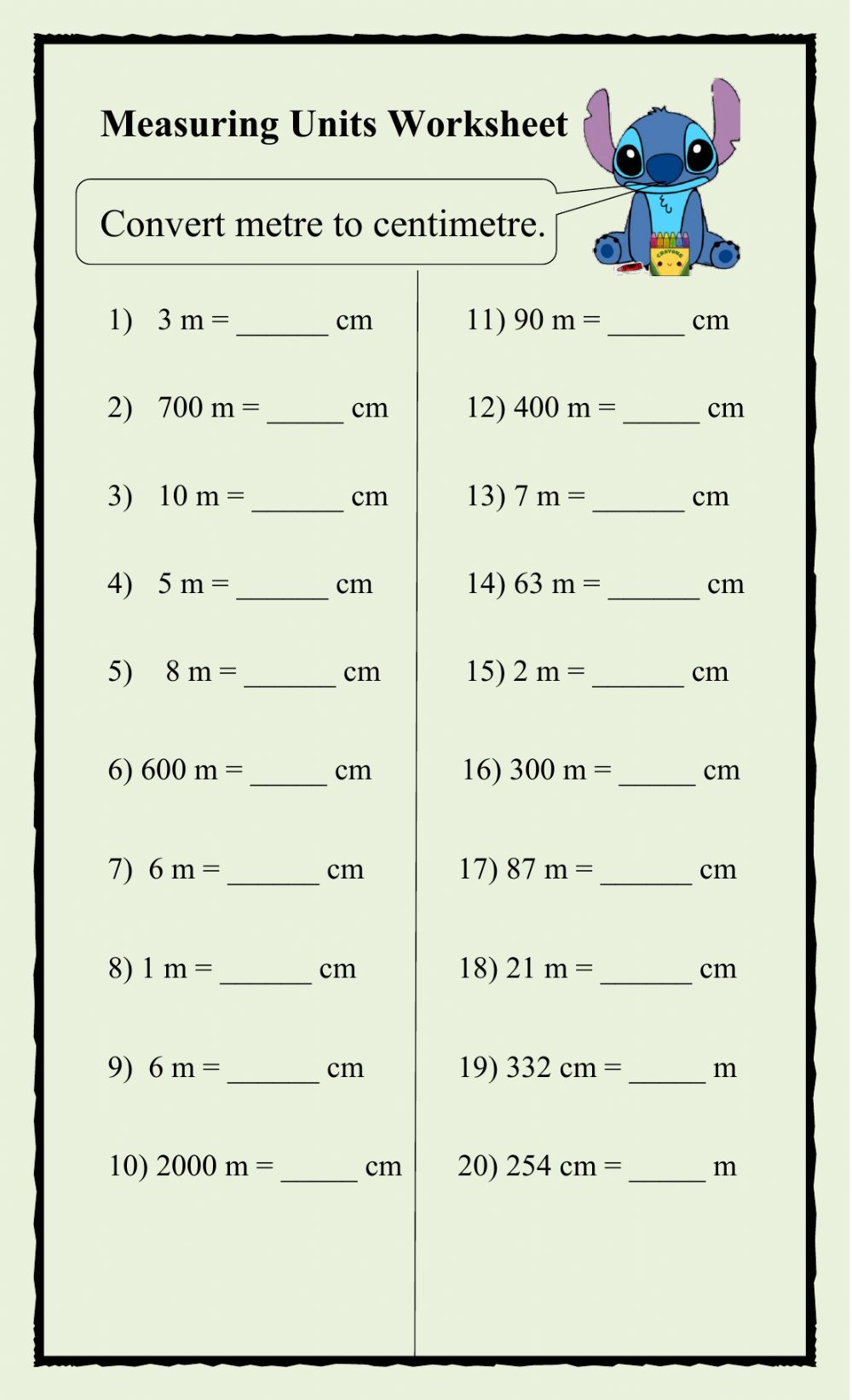 Measurement Conversion Worksheets Grade 4