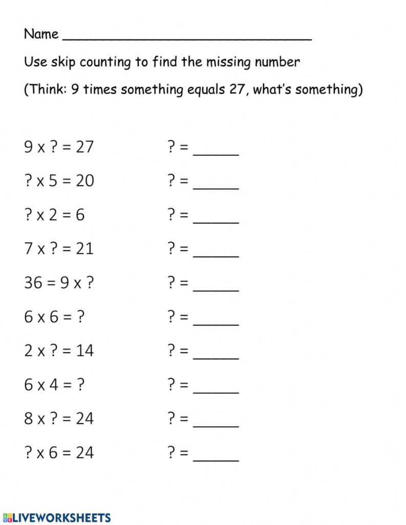  Missing Factor Worksheets Free Download Gambr co