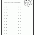 Prime Factorization Worksheet Grade 6 Pdf Worksheet