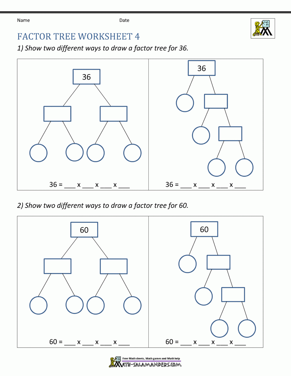 7th Grade How To Prime Factorization Worksheets Free Printables ...