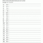 Prime Factorization Worksheet Pdf Word Worksheet