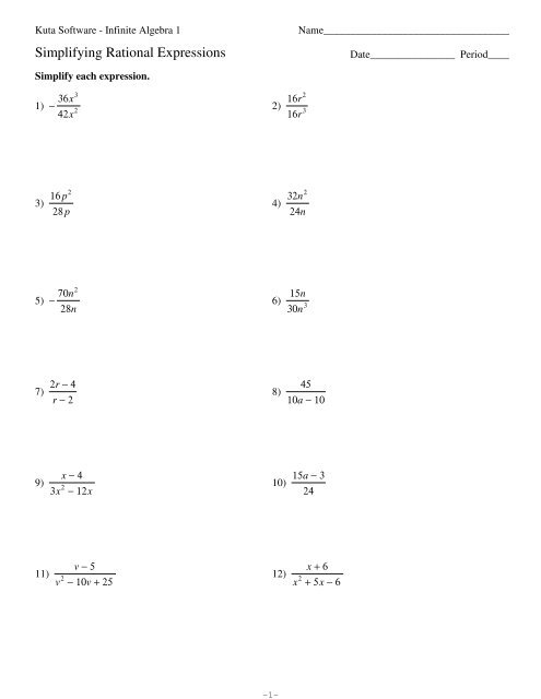 Simplifying Fractions Worksheet Pdf Kuta Askworksheet