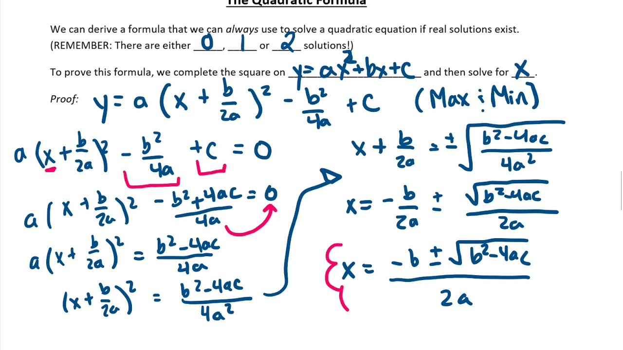 Solving Non Factorable Quadratic Relations YouTube