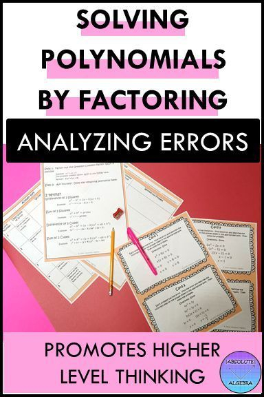 Solving Polynomials By Factoring Error Analysis analysis error