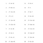 The Factoring Quadratic Expressions With a Coefficients Of 1 A Math