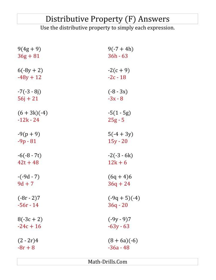 Using The Distributive Property Answers Do Not Include Exponents A 