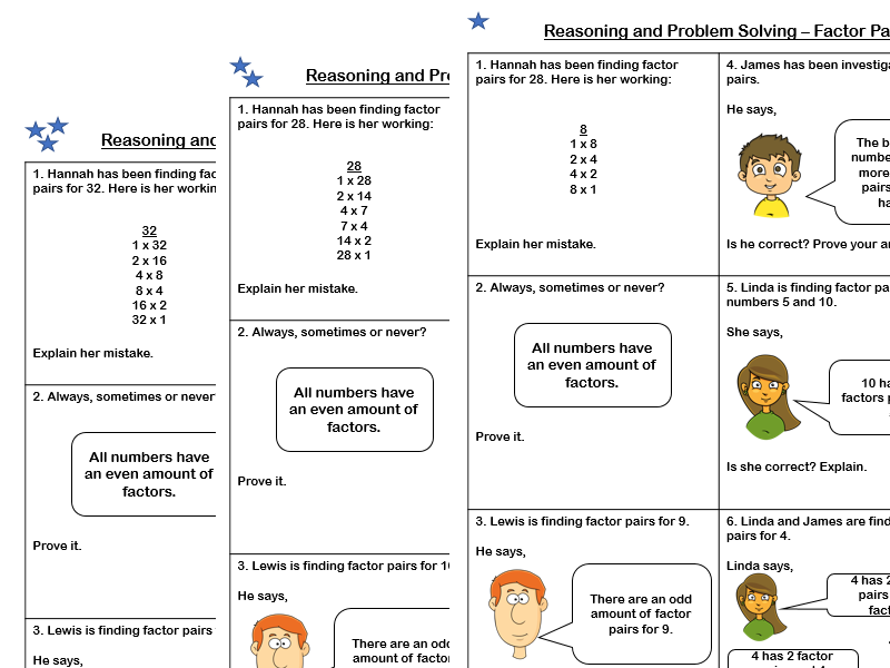 White Rose Maths Year 4 Spring Block 1 Factor Pairs Problem