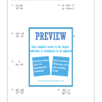 Worksheet Factorize simlify rational Easy1