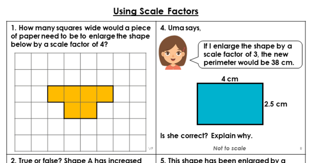 Year 6 Using Scale Factors Lesson Classroom Secrets Classroom Secrets