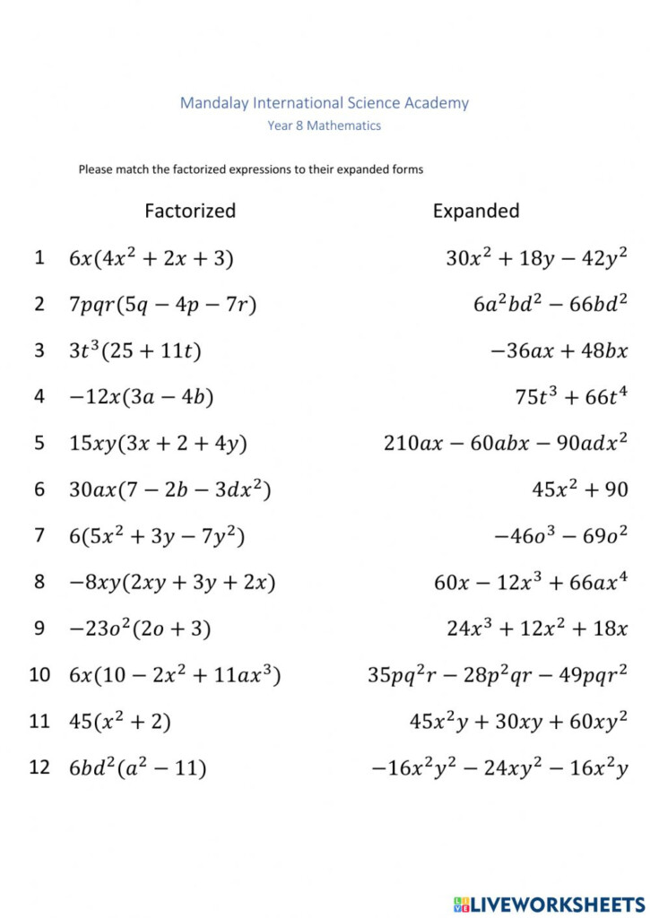 Year 8 Maths Worksheets Cazoom Maths Worksheets Year 8 Maths 