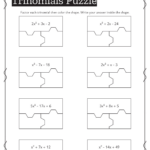 16 Algebra 1 Factoring Puzzle Worksheets Worksheeto
