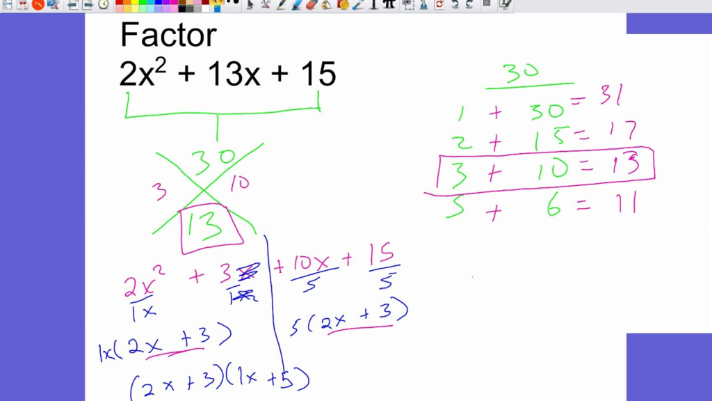 37b Factor Trinomials With A Leading Coefficient Greater Than 1 YouTube