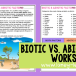Biotic Vs Abiotic Factors Worksheet With Answer Key Laney Lee