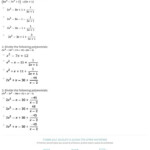 Dividing Polynomials Worksheet Answers Quiz Worksheet Practice