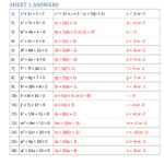 Factoring Trinomials Worksheet Answers Db excel