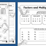 Factors And Multiples Revision Worksheet