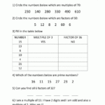 Maths Worksheets For Grade 5 Factors And Multiples Times Tables