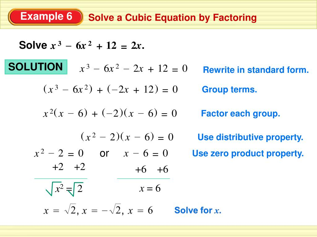 PPT 6 5 Factoring Cubic Polynomials PowerPoint Presentation Free 