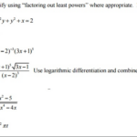 Solved Find Y Simplify Using factoring Out Least Powers Chegg