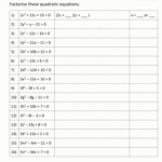 Solving Quadratic Equations All Methods Worksheet