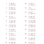 Trinomial Factoring Worksheet Works Answers Triply