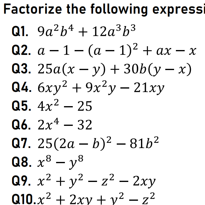 Worksheet Factorization Teacha 